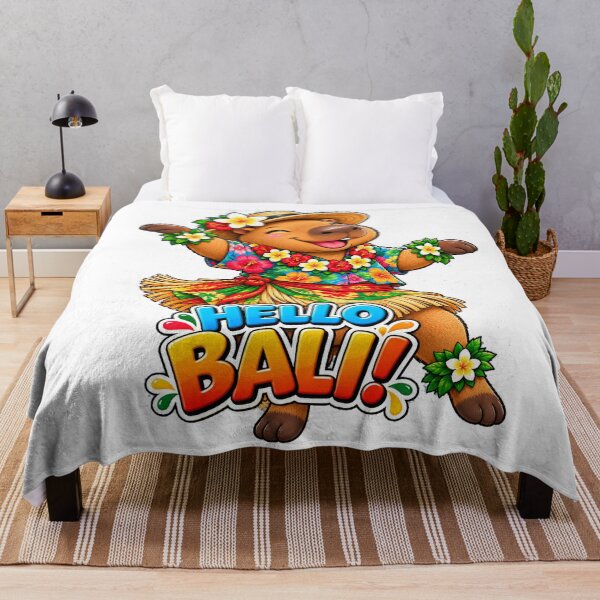 Item preview, Cute Bali Capybara – Tropical Island Adventure designed and sold by CapybaraTravels.