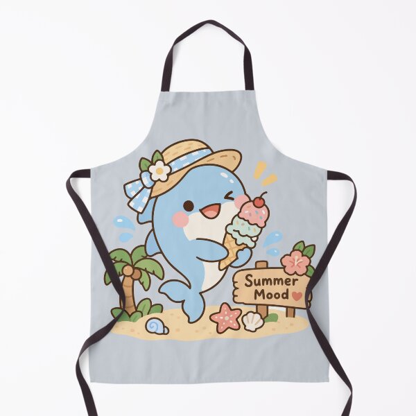 Item preview, Cheerful Dolphin Enjoying a Sweet Tropical Beach Day designed and sold by WanwisaChuenlom.