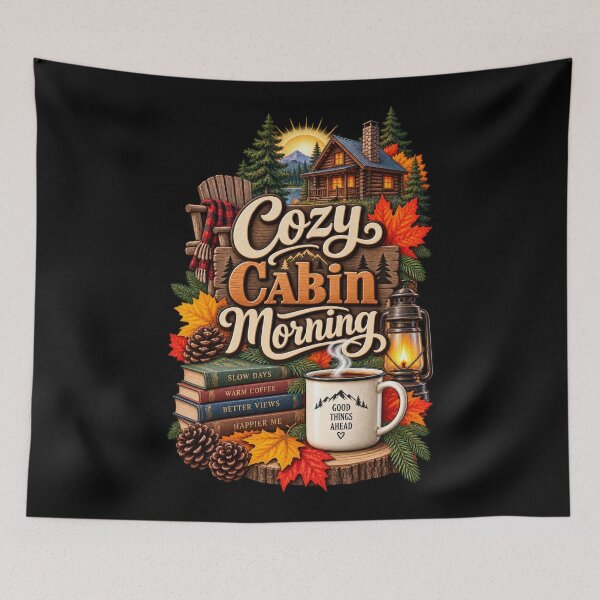 Item preview, Cozy Cabin Autumn Mornings designed and sold by RockitBaby.