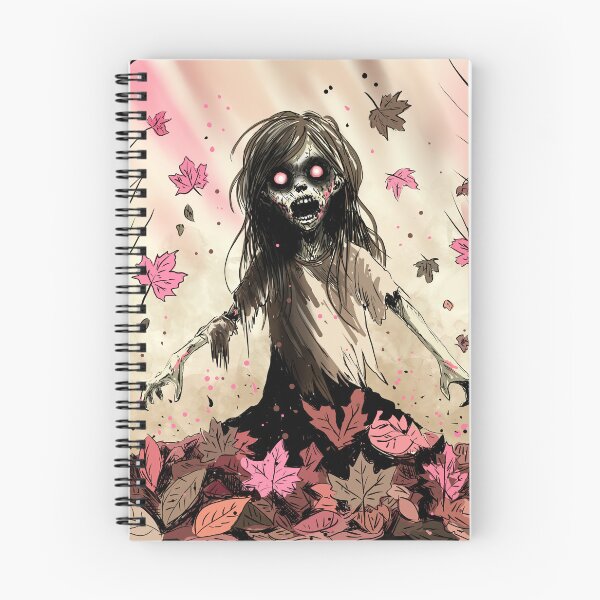 Item preview, Creepy Zombie Girl in Autumn Leaves designed and sold by HRSCreates.