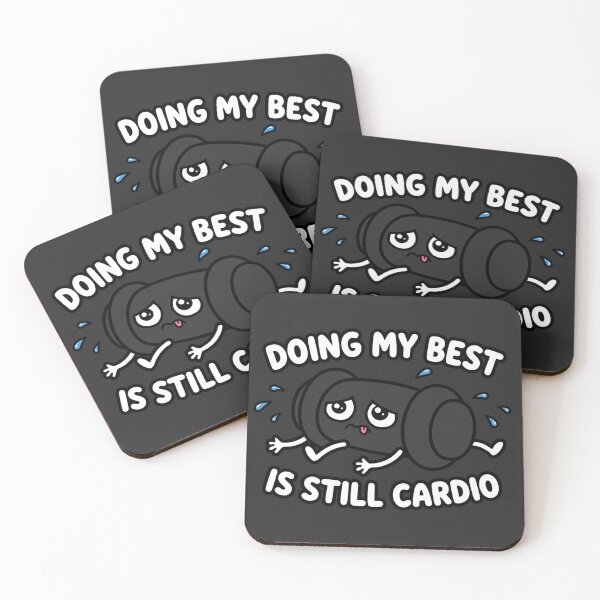 Item preview, Doing My Best Is Still Cardio - Funny Exhausted Dumbbell Gym Humor designed and sold by StrongEveryDayStore.