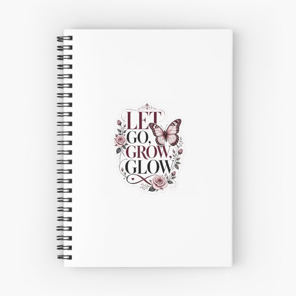 Item preview, Let Go Grow Glow Floral Butterfly Motivational Sticker designed and sold by StickersYash.