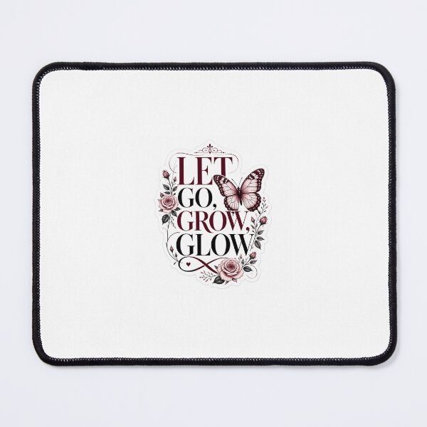Item preview, Let Go Grow Glow Floral Butterfly Motivational Sticker designed and sold by StickersYash.