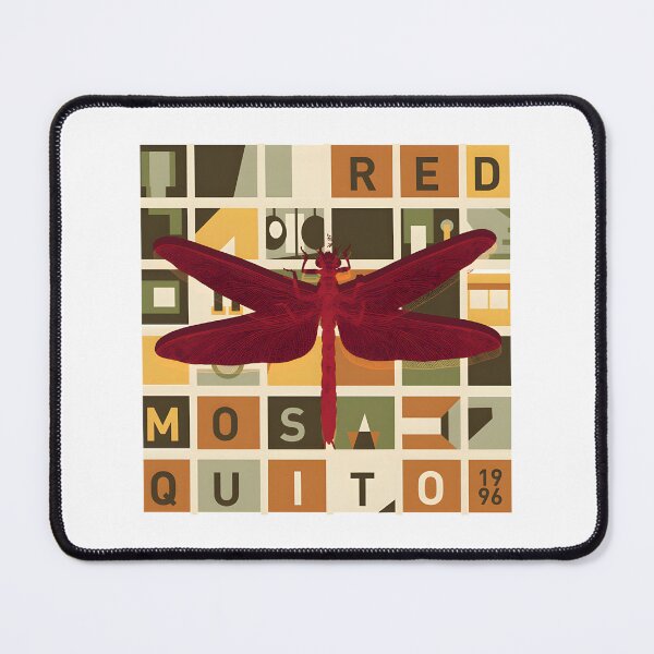 Item preview, Red Mosquito Illustration Artwork with Vibrant Details and Bold Colors designed and sold by Karamallah.