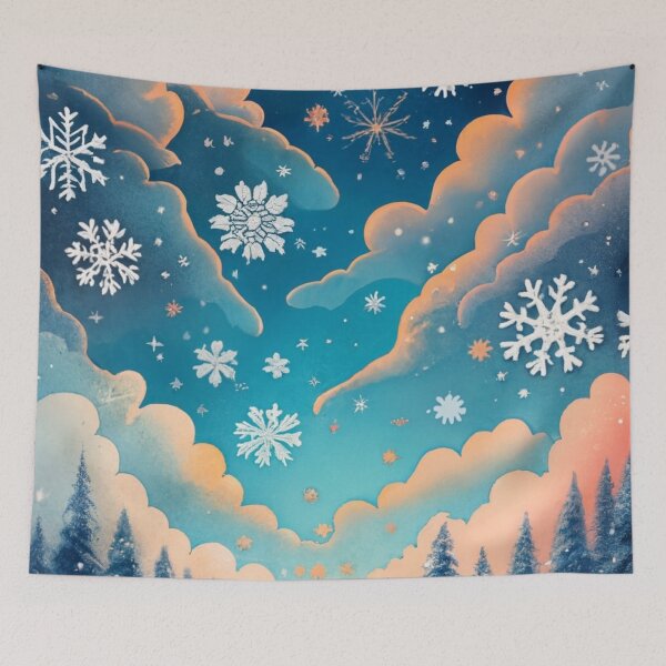 Item preview, Whimsical Snowflakes and Winter Clouds designed and sold by Gustavo Navarro.