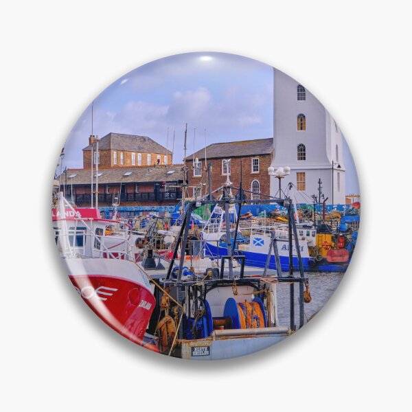 Item preview, North Shields Fish Quay: Colourful Boats, Choppy Waters designed and sold by Violaman.