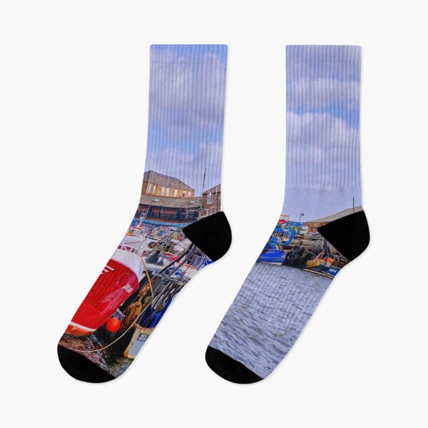 Item preview, North Shields Fish Quay: Colourful Boats, Choppy Waters designed and sold by Violaman.