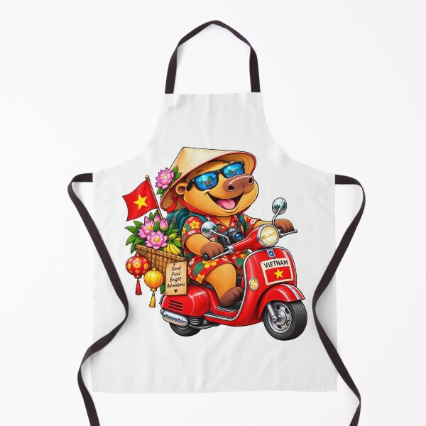 Item preview, Cute Vietnam Capybara – Scooter Adventure designed and sold by CapybaraTravels.