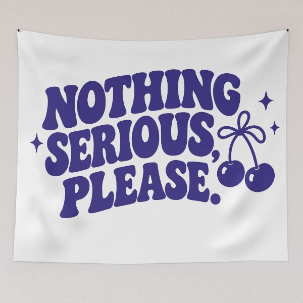 Item preview, Nothing Serious Please Retro Typography designed and sold by MACHDESIGN.