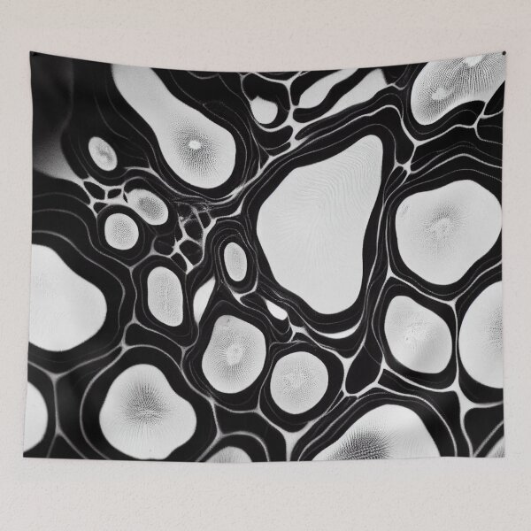Item preview, Abstract Black and White Fluid Art  designed and sold by shelteredinside.