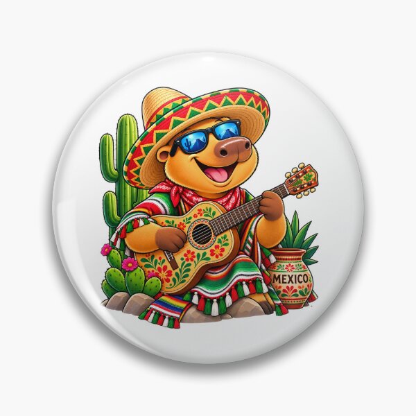 Item preview, Lindo Carpincho de México – Viva México Aventura designed and sold by CapybaraTravels.