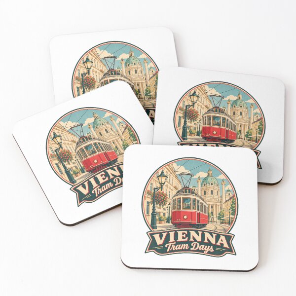 Item preview, Vienna Tram Austria Vintage Travel Poster – Retro Streetcar Design designed and sold by Globalcitytees.