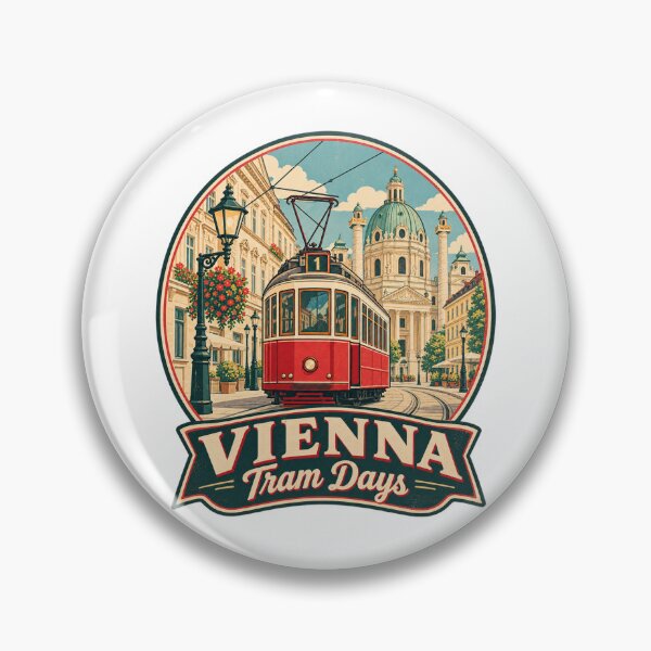 Item preview, Vienna Tram Austria Vintage Travel Poster – Retro Streetcar Design designed and sold by Globalcitytees.