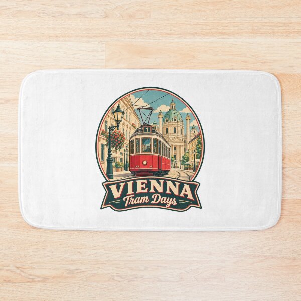 Item preview, Vienna Tram Austria Vintage Travel Poster – Retro Streetcar Design designed and sold by Globalcitytees.