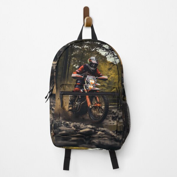 Item preview, Realistic Off Road Motorcycle Forest Racing Mud Splatter Artwork designed and sold by RevUpDesign.