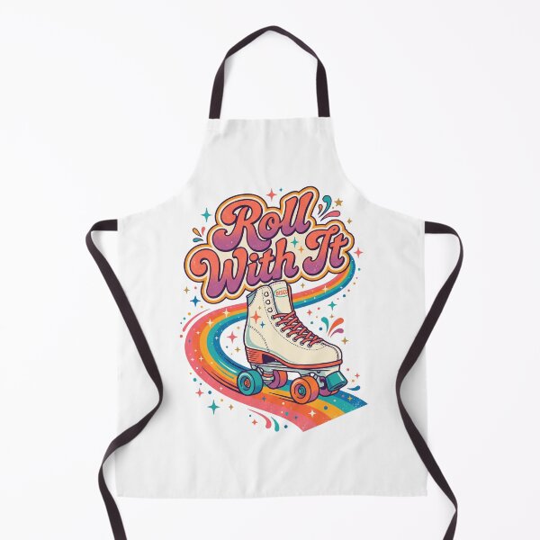 Item preview, Rollin With It Retro Roller Skating Typography designed and sold by Mellow Doodle Co..
