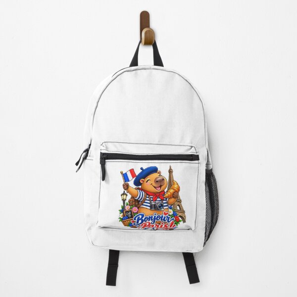 Item preview, Cute Paris Capybara – Bonjour France Adventure designed and sold by CapybaraTravels.