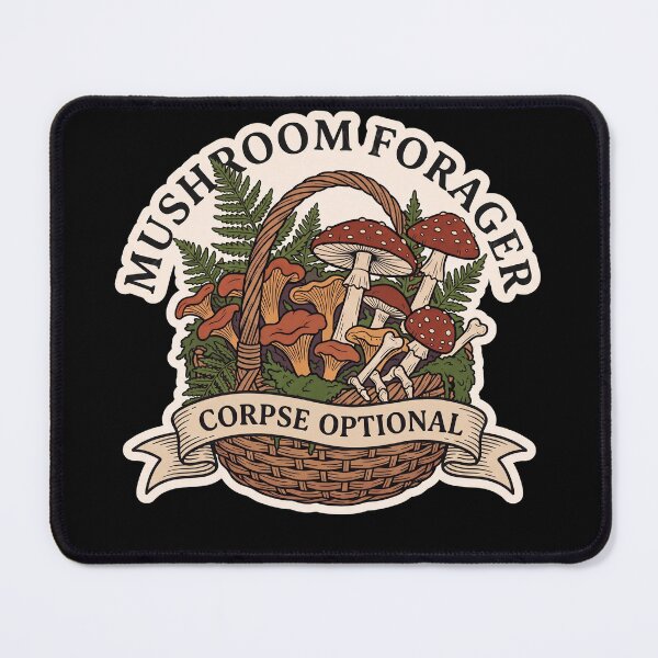 Item preview, Mushroom Forager, Corpse Optional — Goblincore Art designed and sold by TheCalmEdit.