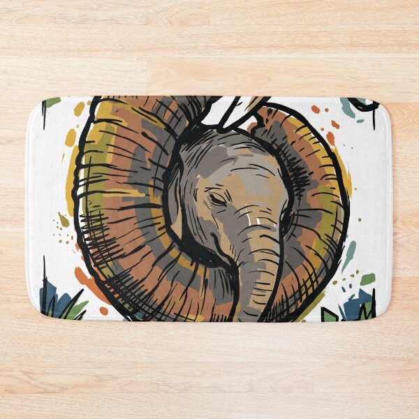 Item preview, Elephant Trunk Cradling Baby Wildlife Art Print designed and sold by Merch by Das Design Studio.