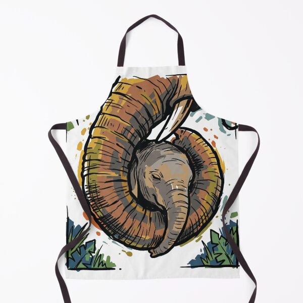 Item preview, Elephant Trunk Cradling Baby Wildlife Art Print designed and sold by Merch by Das Design Studio.