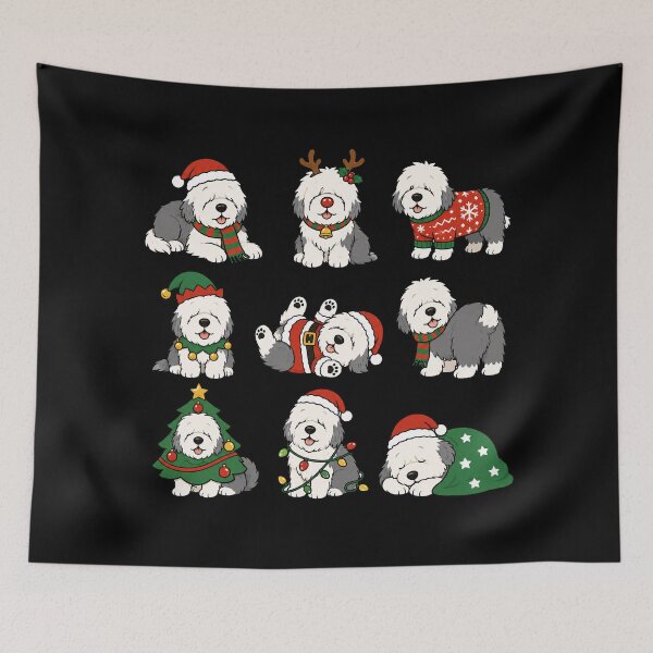 Item preview, Funny Old English Sheepdog Christmas Holiday Xmas Mom Dad designed and sold by rafaeltto.