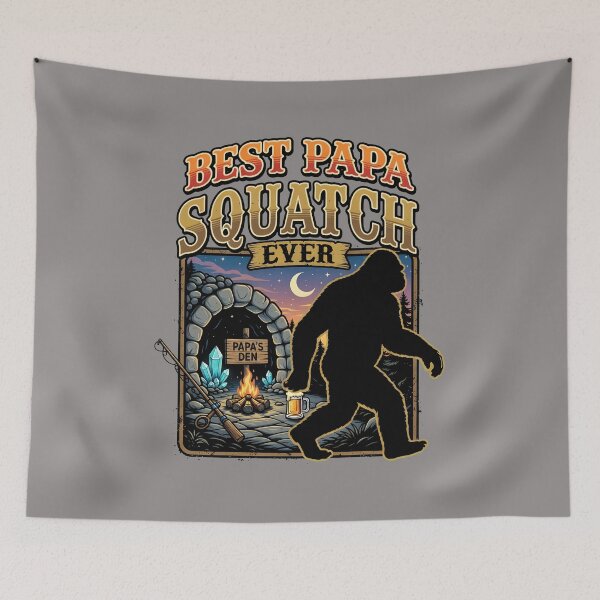 Item preview, BEST PAPA SQUATCH EVER Bigfoot Retro Sunset T-Shirt-63 designed and sold by DimitriKnoll.