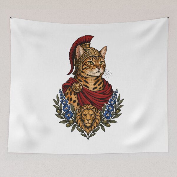 Item preview, Alexander The Great Conqueror Cat Art designed and sold by Old's Cool Cat Studio.