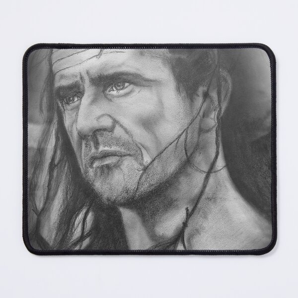Item preview, Braveheart William Wallace Portrait – Mel Gibson Scottish Warrior Art Print designed and sold by ConorKeeganArt.