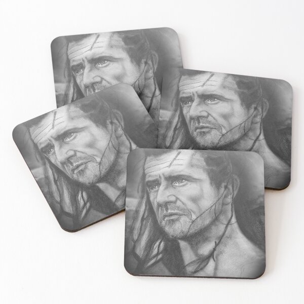 Item preview, Braveheart William Wallace Portrait – Mel Gibson Scottish Warrior Art Print designed and sold by ConorKeeganArt.