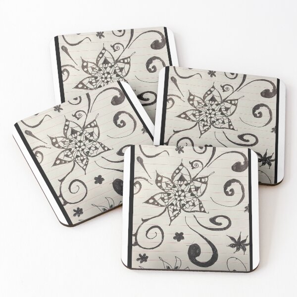 Item preview, Floral Swirl Botanical Ink Doodle designed and sold by NipunCanvas7.
