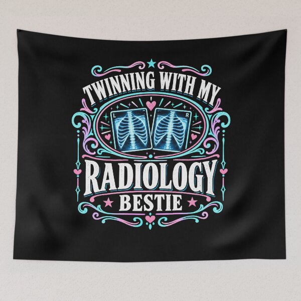 Item preview, Twinning With My Radiology Bestie Funny Rad Tech Coworker Friendship Gift designed and sold by THREE LITTLE BEANS.