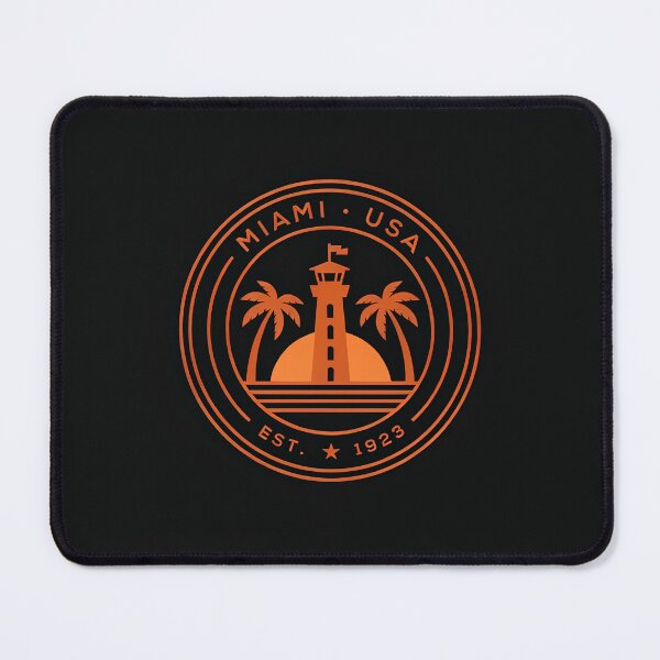 Item preview, Vintage Miami Lighthouse Palm Tree Circular Badge Emblem Vector designed and sold by Shutter-Dragon.