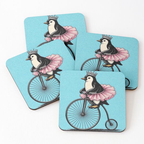 Item preview, penguin princess penny-farthing  designed and sold by ThatRockChic.