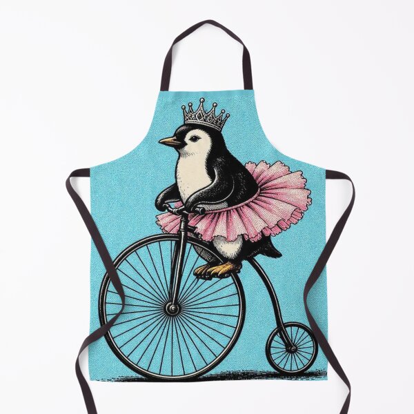 Item preview, penguin princess penny-farthing designed and sold by ThatRockChic.