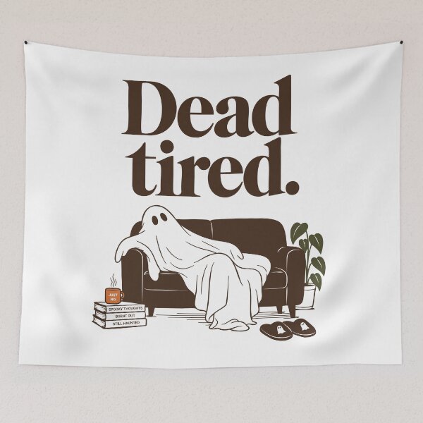 Item preview, Dead Tired Burnout Ghost Illustration designed and sold by MACHDESIGN.