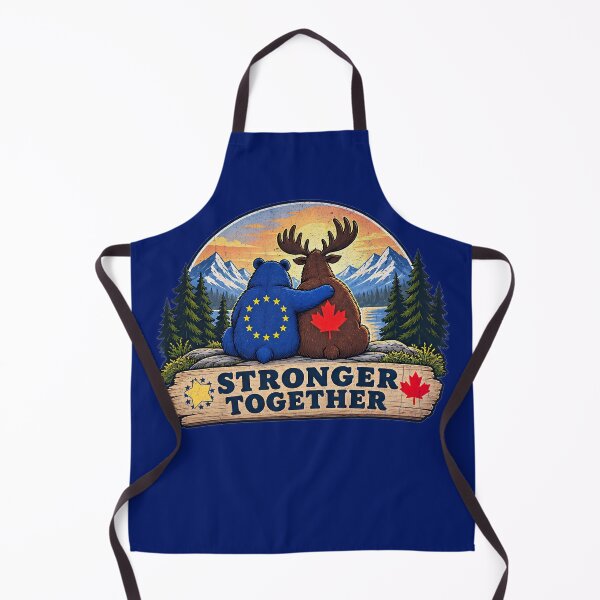 Item preview, European Union Canada Heart - Bear an Moose - EU Canadian Flag Inspired Design designed and sold by RR-Arts.