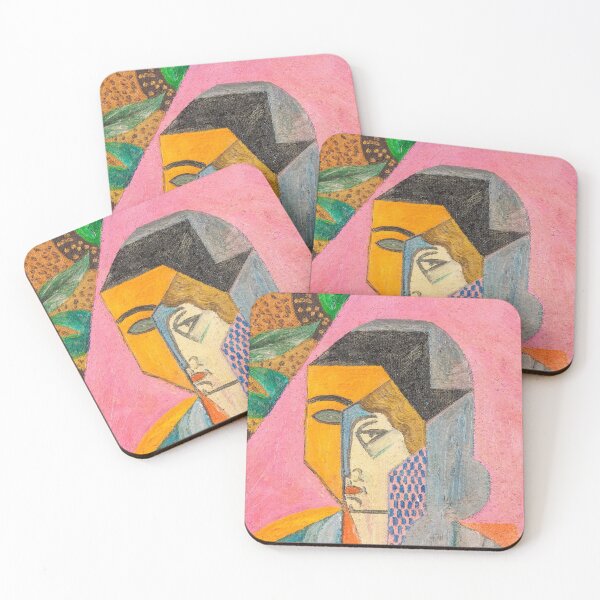 Item preview, Cubist Portrait Wall Art, Vintage Woman Print, Jean Metzinger Modernist Art Decor designed and sold by RickE.