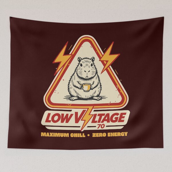 Item preview, Low Voltage Chill Capybara Washed designed and sold by Hotfresh.