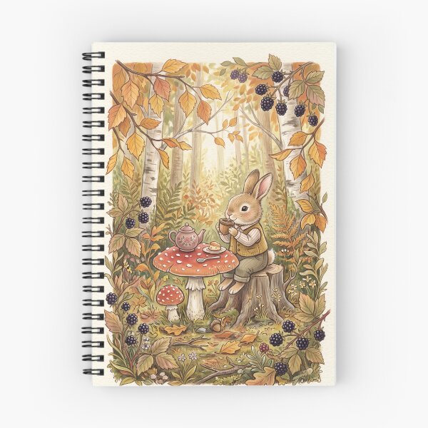 Item preview, Little Bunny Woodland Tea Party - Whimsical Storybook Art designed and sold by MissoStudio.