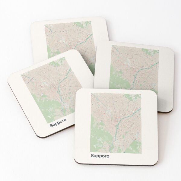 Item preview, Sapporo Minimalistic Map Art designed and sold by MapsNerd.