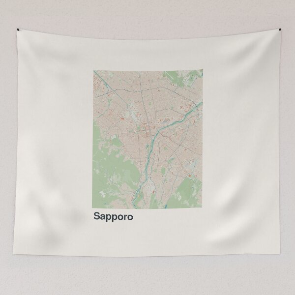 Item preview, Sapporo Minimalistic Map Art designed and sold by MapsNerd.