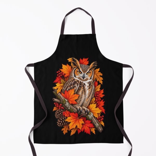 Item preview, Owl in Autumn With Maple Leaves designed and sold by RockitBaby.