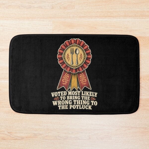 Item preview, Voted Most Likely To Bring The Wrong Thing To The Potluck Shirt, Funny Family Gathering T-Shirt, Potluck Humor Tee, Funny Gift For Family, Vintage Superlative Ribbon Graphic designed and sold by TshirtsLabs.
