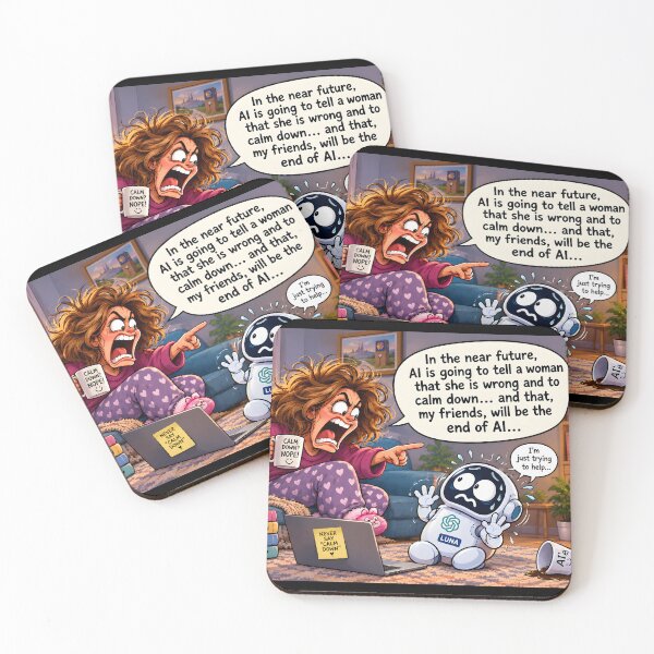 Item preview, AI Told Her to Calm Down — Big Mistake designed and sold by Sybille-Yates.