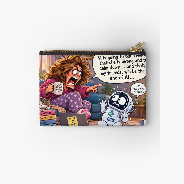 Item preview, AI Told Her to Calm Down — Big Mistake designed and sold by Sybille-Yates.