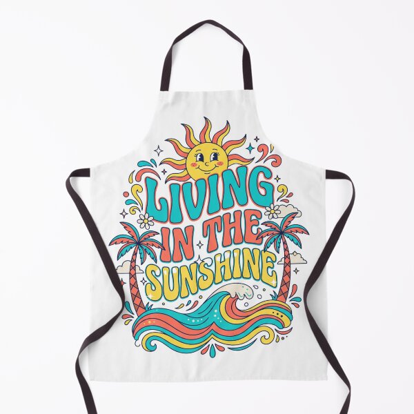Item preview, Living in the Sunshine Retro Summer Typography designed and sold by Mellow Doodle Co..