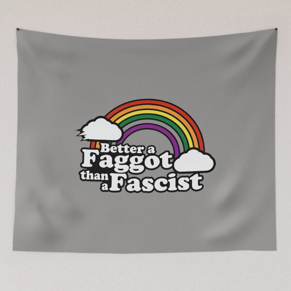 Item preview, Better A Faggot Than A Fascist Tee-44 designed and sold by StefanieSehler.