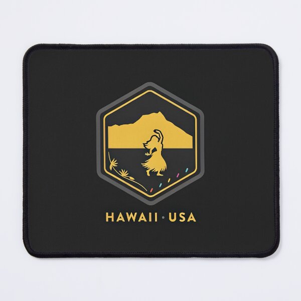 Item preview, Vintage Hawaii Hula Dancer Hexagon Badge Emblem Vector designed and sold by Shutter-Dragon.