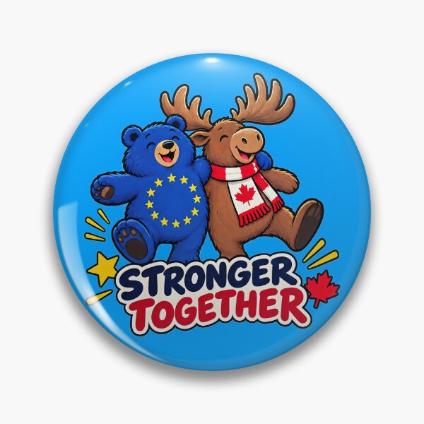 Item preview, Bear and Moose - European Union Canada - Stronger Together designed and sold by RR-Arts.