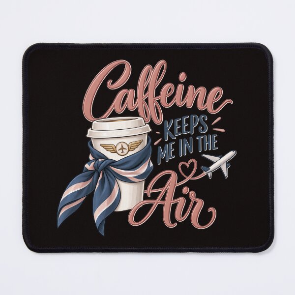 Item preview, Caffeine Keeps Me in the Air – Funny Cabin Crew Aviation Design designed and sold by Tadeusz1.